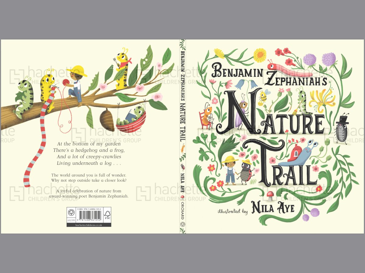 Nature Trail written by  @BZephaniah and illustrated by Nila Aye is a joyful celebration which reminds us all to take a closer look at the world around us, and enjoy the wonder of nature wherever we find it. Out now from  @HachetteKids!