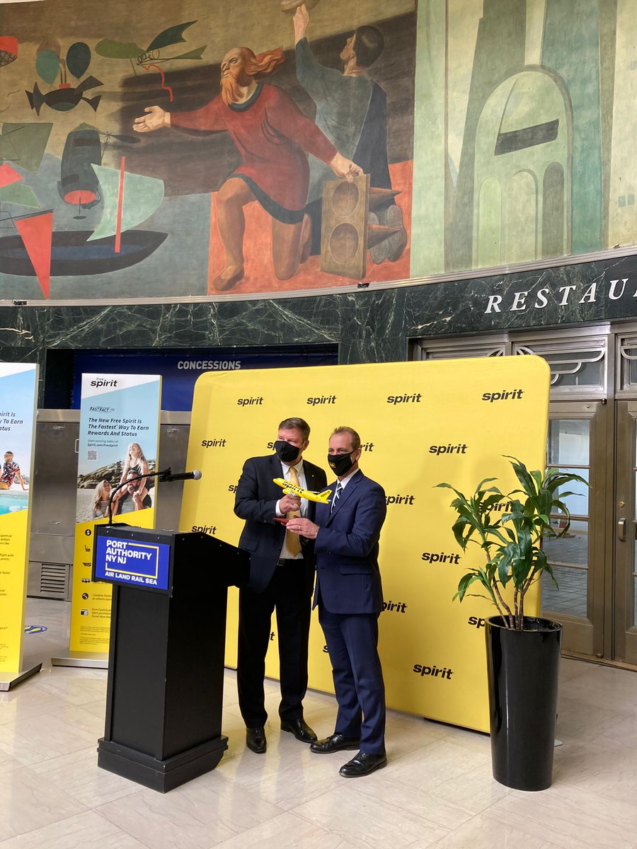 SpiritAirlines's tweet photo. Today we celebrate #MoreGrow at @LGAairport as Spirit will officially expand operations to a second terminal on 4/28! Our growth into the Marine Air Terminal (Terminal A) means added convenience and more nonstop options for our Guests, making flying Spirit easier than ever. ✈️ https://t.co/QnnA7JLTSl