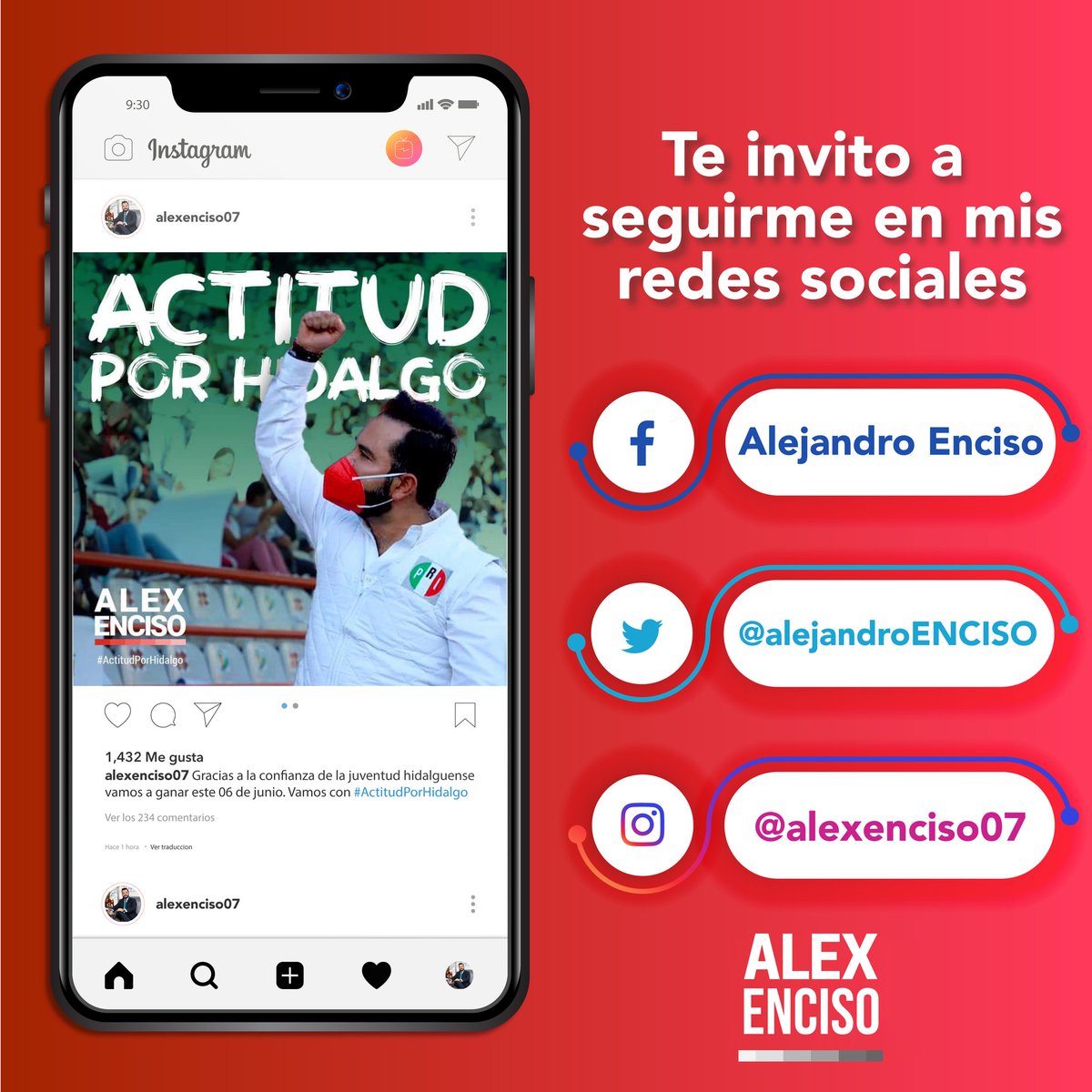 Adrian_MAlonso's tweet photo. ¡Te invito a estar más en cerca de nuestro amigo @alejandroENCISO! Siguelo en todas sus redes sociales:

Facebook: https://t.co/lPWEaRAOP2

Twitter: https://t.co/nYDa7kNdzv

Instagram: https://t.co/3aSjxYYS17 https://t.co/eBgniTeUbZ