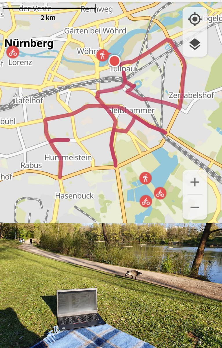 EikeTrost's tweet photo. Discovered completely new places in #Nürnberg today when participating in the #FAUcompetition. Sometimes the rail tracks got into my way, but they couldn't stop knowledge in motion 😉 Do you know which #FAU building I passed on my way? https://t.co/aaO5BvhMkp