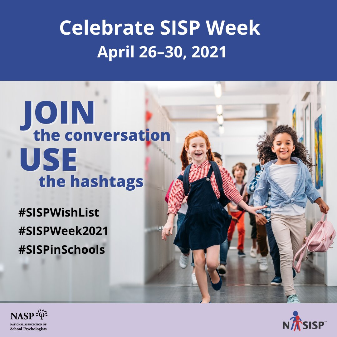 Clear your calendar! Our own Dr. Julia Szarko will be discussing the services SISP provide in schools at 10:30 EST tomorrow during the #SISPWeek2021 briefing! Register to join here: bit.ly/3v5rTJU #SISPinSchools #NASPadvocates