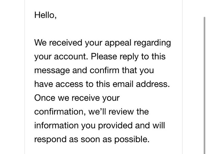 after i replied to this email, i waited. twitter never responded to my first case but i opened up another and followed the information which i provided in this thread - it took them 5 days.