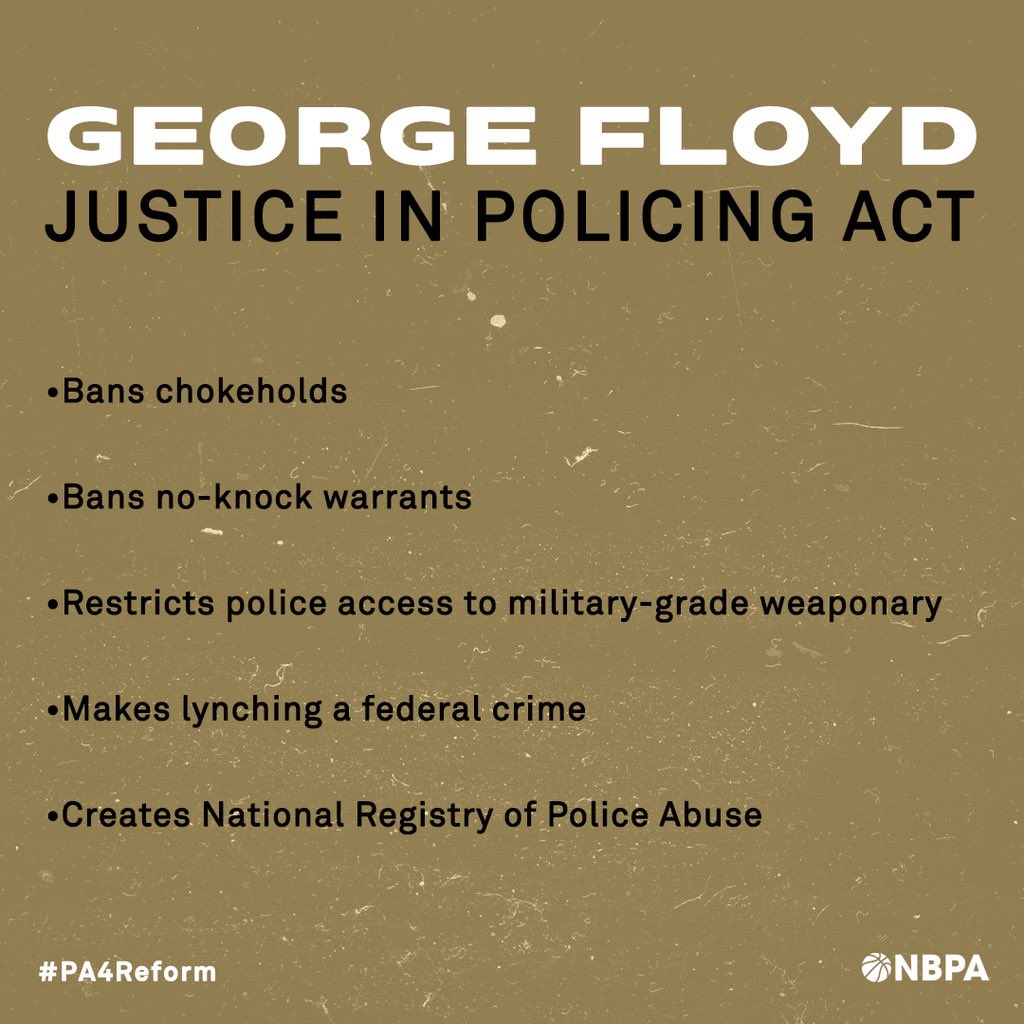 The George Floyd #JusticeInPolicing Act would make it so that police are held accountable.