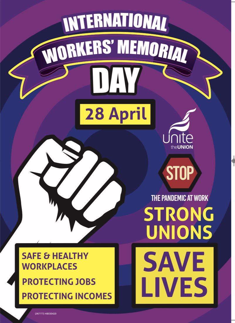 <a href="/UniteGibraltar/">Unite Gibraltar</a> in collaboration with the Gibraltar Cultural Service <a href="/GibCulture/">Gibraltar Cultural Services</a> will be commemorating Workers Memorial Day with a ceremony on the 28th April at the #Gibraltar Alameda Gardens commencing at 10.30am. #IWMD21 #savelivesatwork #WorkersMemorialDay #LifeBeforeProfit