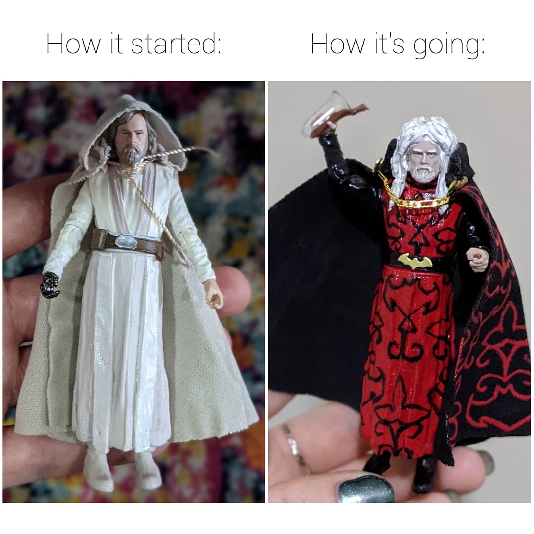 suzerduder's tweet image. Finally done with this little project I&apos;ve been working on.
It&apos;s not perfect, but I&apos;m really pleased with how it turned out. Plus, it makes me laugh, so I&apos;ll count it as a win.
.
@HamillHimself @theshadowsfx #WhatWeDointheShadows #WWDITS #JimtheVampire #JackieDaytona #LuckyBrews