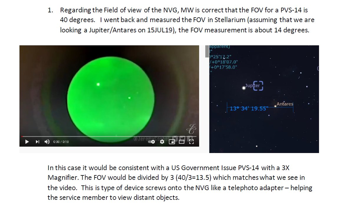 3. Point 1: Its true that FOV on PSV-14 is 40 degrees. I re-measured the FOV in vid (see image below, it appears to be 13-14 degrees), which matches what we would see on a PSV-14 with standard issue 3x Magnifier.