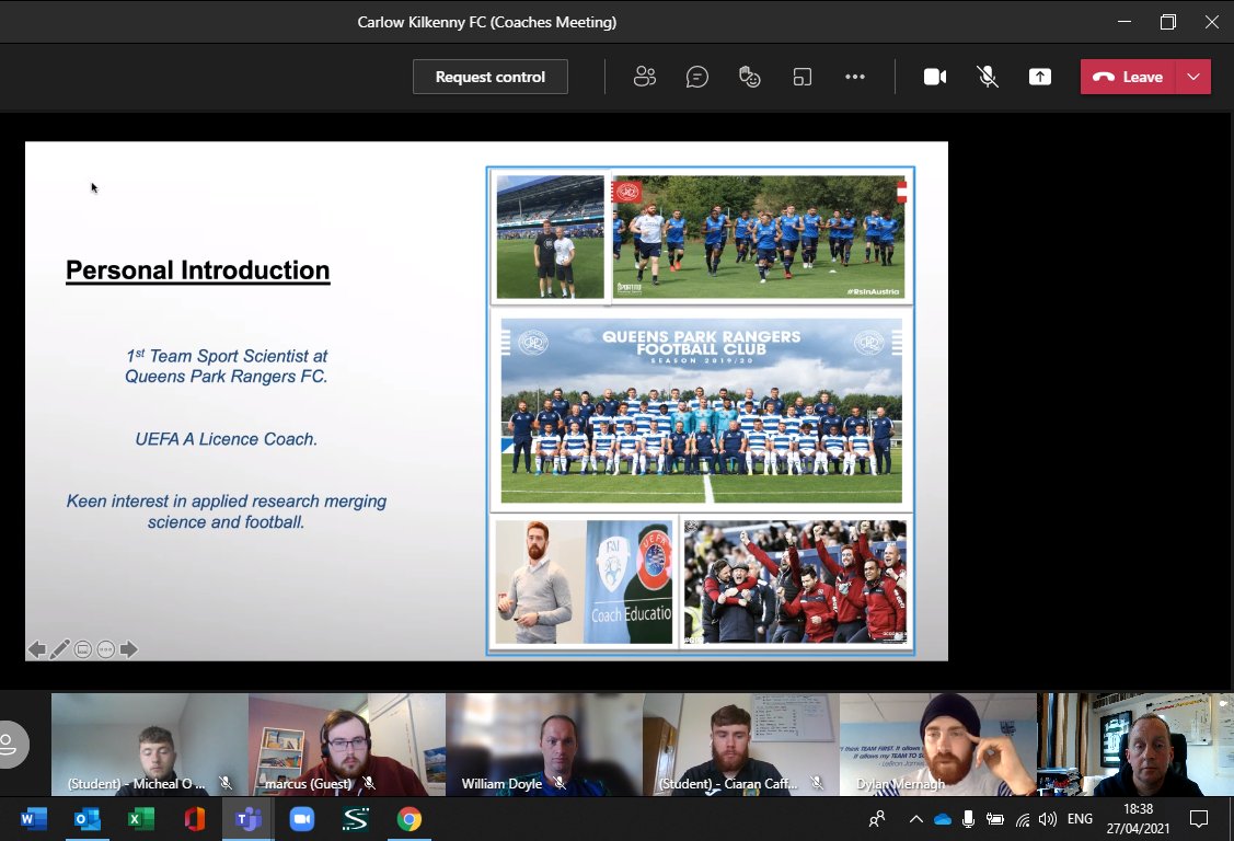 FAICarlow's tweet image. A big thank you @DylanMernagh, fantastic presentation for @cwkkfc Coaching staff tonight @QPR