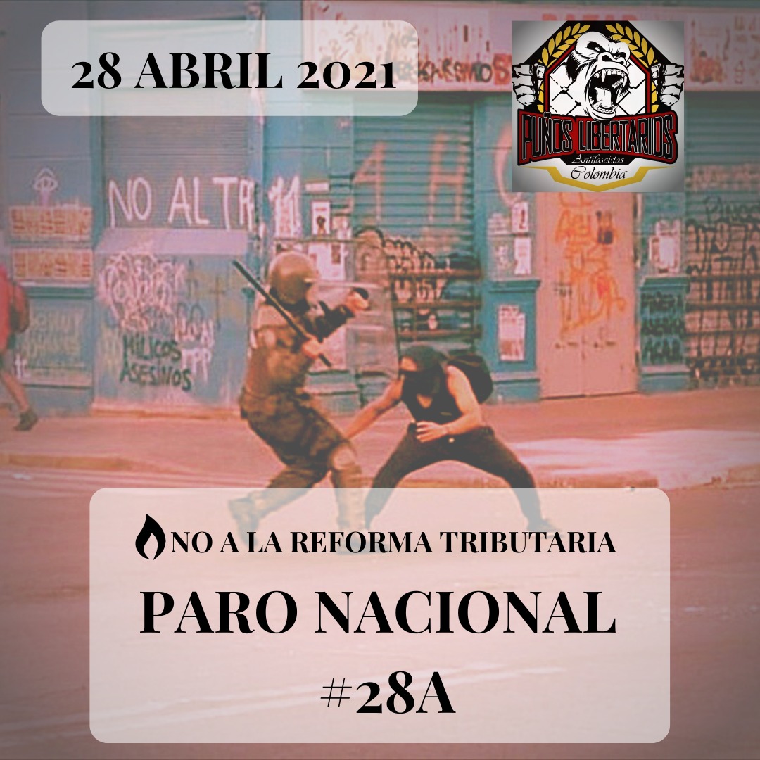 PLibertarios's tweet photo. Entrena, combate y lucha... Todos mañana 28 de abril a las calles! https://t.co/qID3NKjTmj