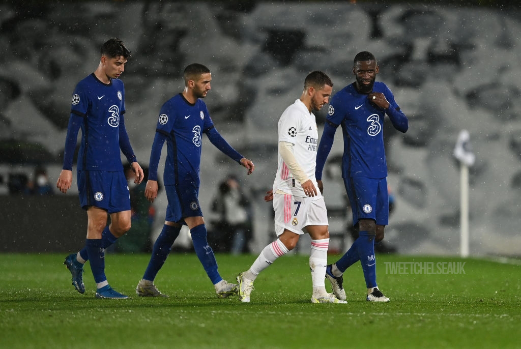 Antonio Rudiger and Eden Hazard at full-time! 