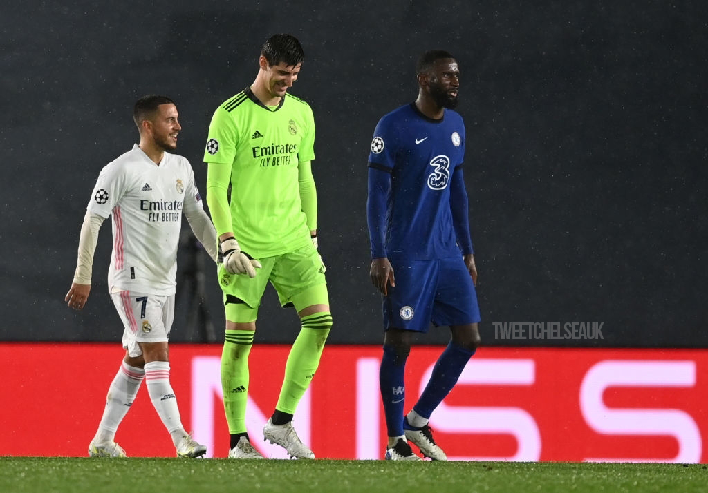 Antonio Rudiger and Eden Hazard at full-time! 