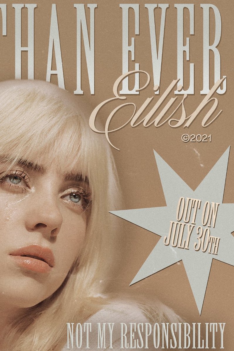 21+ Billie Eilish Happier Than Ever Tour Poster Pictures