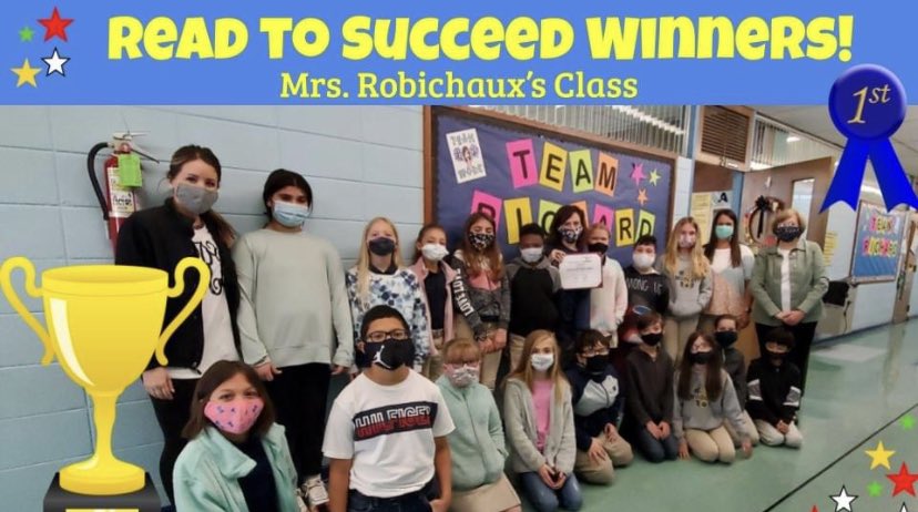 LPElementary's tweet photo. Congratulations to Mrs. Robichaux's homeroom class. They are the Achieve 3000 Read to Succeed winning homeroom. https://t.co/etlLJfeYgE