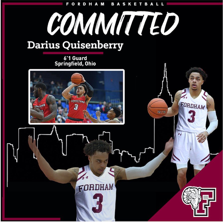 I just want to thank coach Neptune and Coach Urago for recruiting me🤝and can’t wait to build upon the relationship we have already! I am 100% committed to Fordham University🐏 I appreciate everybody who supported me through this long process!  NEW YORK CITY HERE I COME‼️🌆