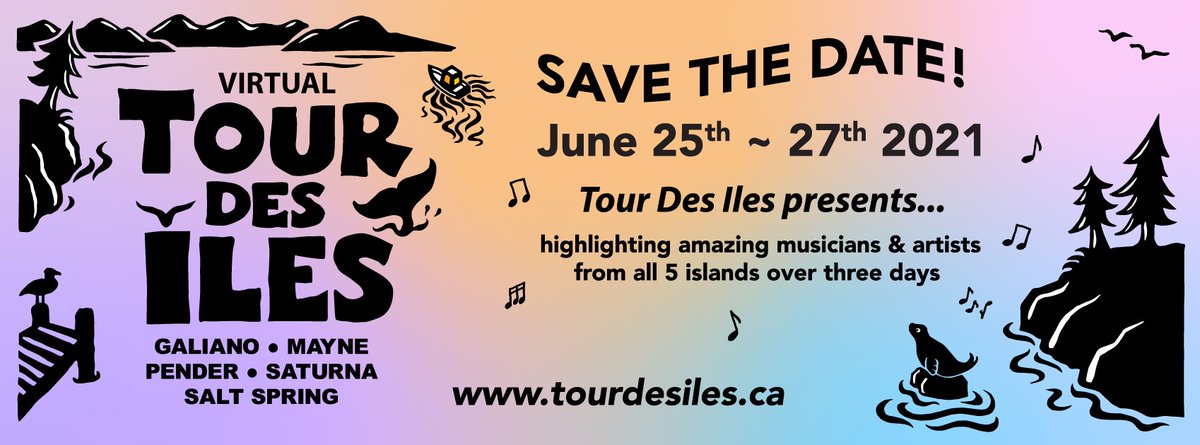 We're back for 2021, virtually!  Save the Date!
#gulfislandstour #galianoisland #penderisland #sgimusic