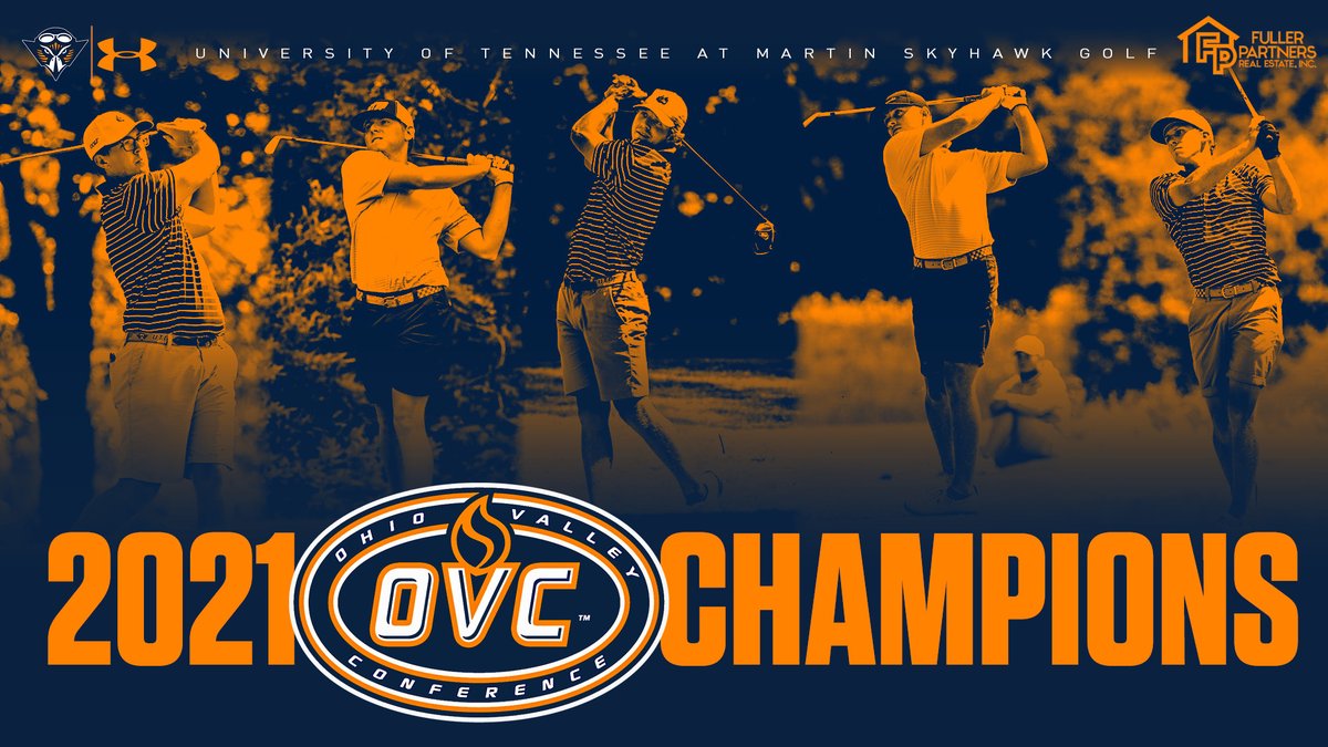 ETHAN_RECLAIM's tweet image. GOLF: For just the second time in program history, your @SkyhawkGolf team is @OVCSports champions! The Skyhawks are coming back to Martin with the championship trophy after shooting -3 for the tournament! #ItsAGreatDayToBeASkyhawk