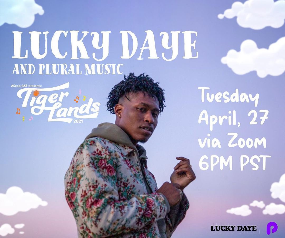 .<a href="/ASuopAE/">ASuop A&E</a> we’re hyped for tonight! #LuckyDaye x #PluralMusic the beautiful combo you didn’t know you needed. 🤩 #TigerLands🐅