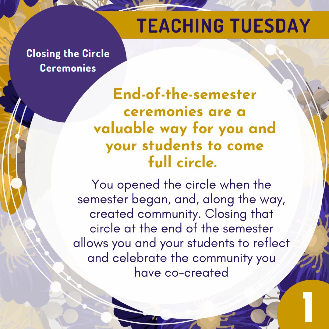 sfsu_ceetl's tweet photo. It's Teaching Tuesday:
Closing the Circle Ceremonies!
#SFSU #CEETL #TeachingTuesday #EndOfTheSemester #Spring #Teaching #Learning #ClosingTheCircle https://t.co/SoKkiRxARP