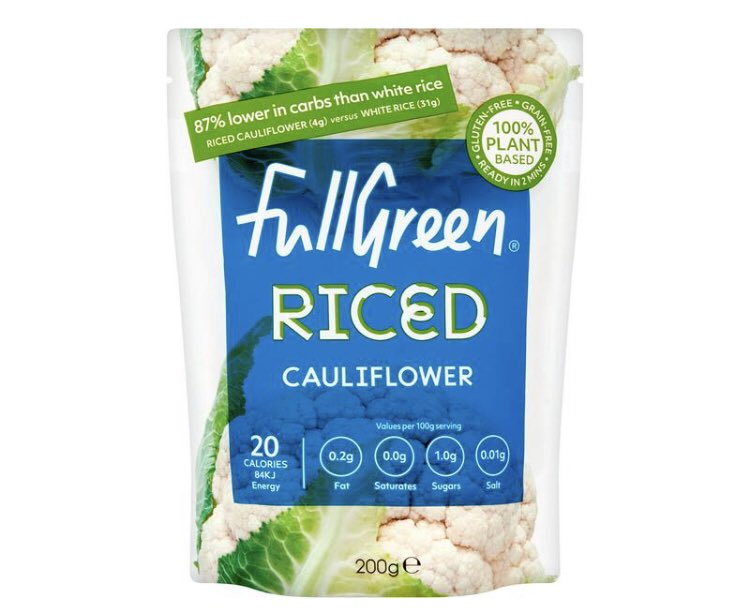 Cauliflower Rice40 calories for the whole packet!low carbsa way to make any meal filling