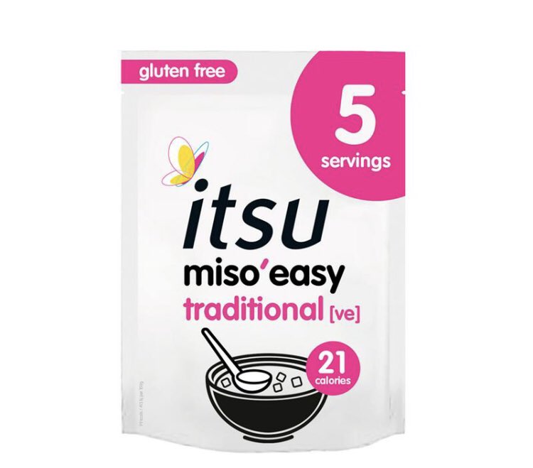 Itsu Miso Soupsuper filling and yummyonly 21 cals for the traditional or 31 cals for the chilli version if you wanted to switch it up a bit and pairs perfectly with Kojac Noodles