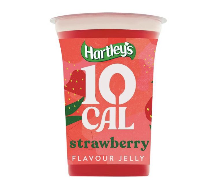 Hartley’s 10 Calorie Jelliesall of these jellies are under 10 calsa variety of flavoursthe lowest calorie one i’ve found was only 3 calories for the whole thing!