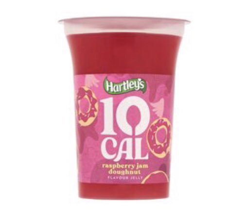 Hartley’s 10 Calorie Jelliesall of these jellies are under 10 calsa variety of flavoursthe lowest calorie one i’ve found was only 3 calories for the whole thing!