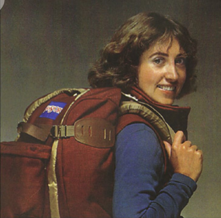 Throughout the 70’s, Murray and Jan start printing out their own Jansport magazine (which Jan models for). The bags start selling relatively well and, though they aren’t making tons of money, Jansport is getting bigger. Murray’s mom Mabel takes over keeping the books. (7/