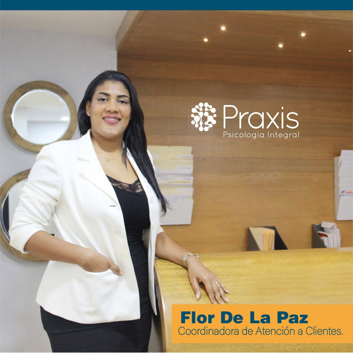 PraxisDOM's tweet photo. Te presentamos a Flor, atenta, responsable y servicial 💙.

Con un gran sentido de compromiso, es uno de los primeros rostros que verás al visitar nuestro centro.

#Praxisdom #Saludmentalrd #Saludmental #Servicioalcliente #Atencionaclientes https://t.co/3xrFCLfd67