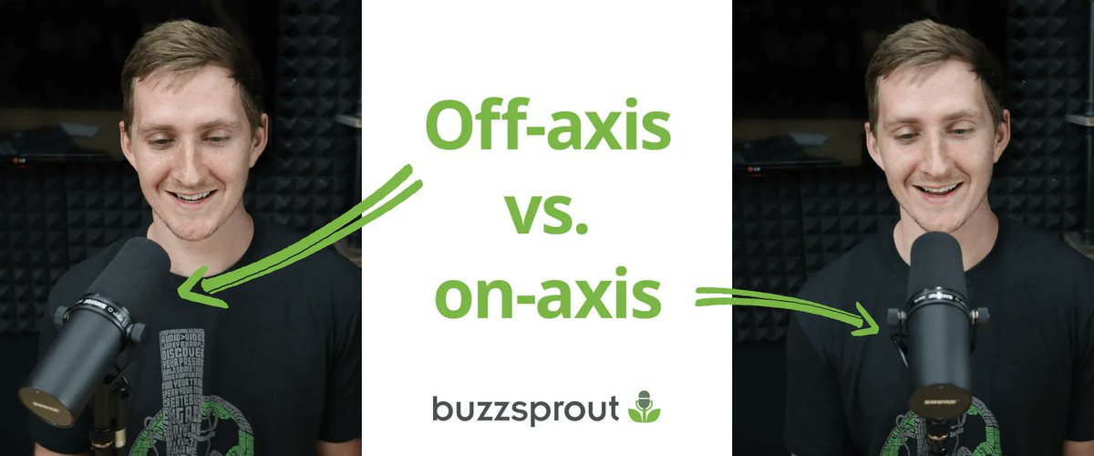 7/ Experiment with “off-axis” recording. On-axis: Speaking directly into the mic, will often give a brighter sound. Off-axis: Fewer plosives, less sibilant, helpful if you have some harshness in the high-frequency.
