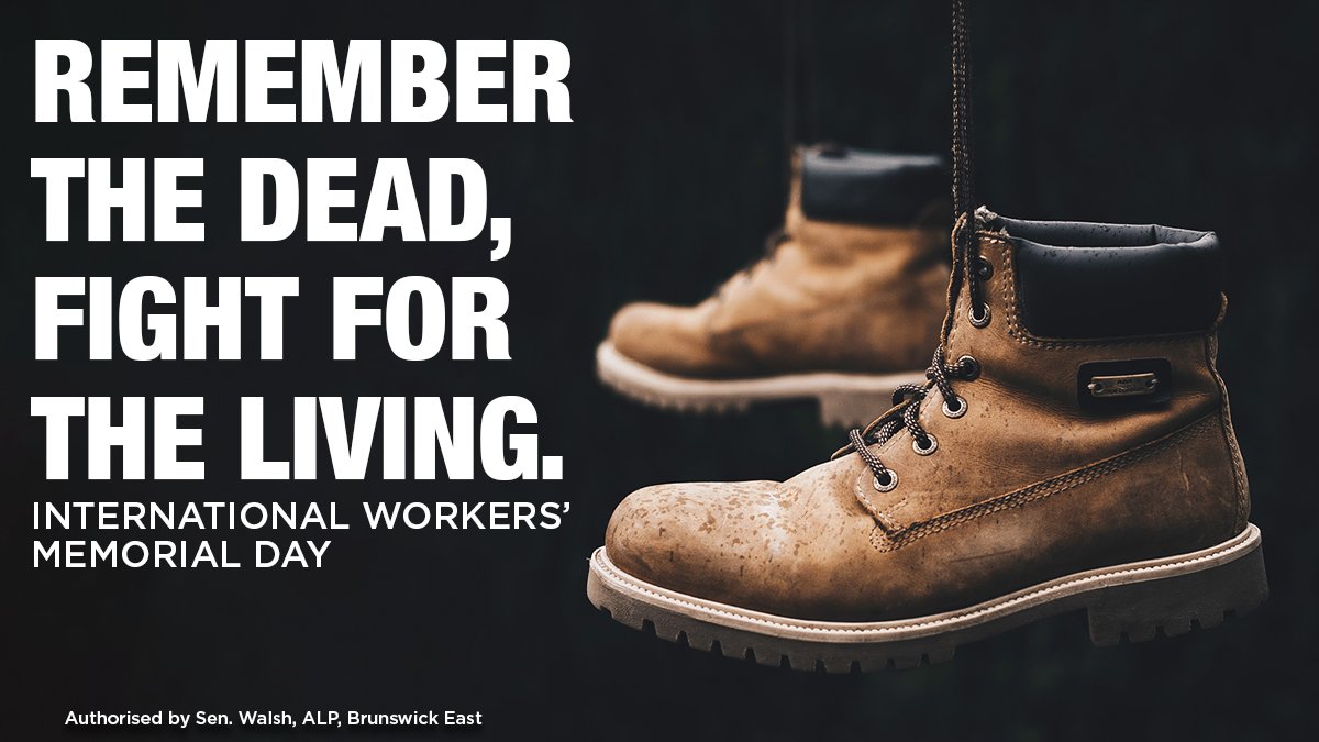 Every single workplace death is preventable.
 
Every single worker should make it home safe at the end of the day.
 
Remember the dead, fight for the living.

#auspol #IWMD2021