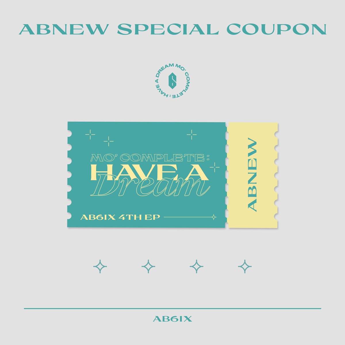 AB6IX 4TH EP 'MO’ COMPLETE : HAVE A DREAM' MD RELEASE

AB6IX 앨범 발매 기념 MD 출시 및 ABNEW 특별 쿠폰 발행 안내🤗

ABNEW만을 위한 특별 쿠폰 이벤트‼️

AB6IX ‘MO' COMPLETE : HAVE A DREAM’ OFFICIAL MD 발매를 기념해 ABNEW만을 위한 특별 쿠폰이 발행됩니다.

instagram.com/p/COMZqHuL-rh/…