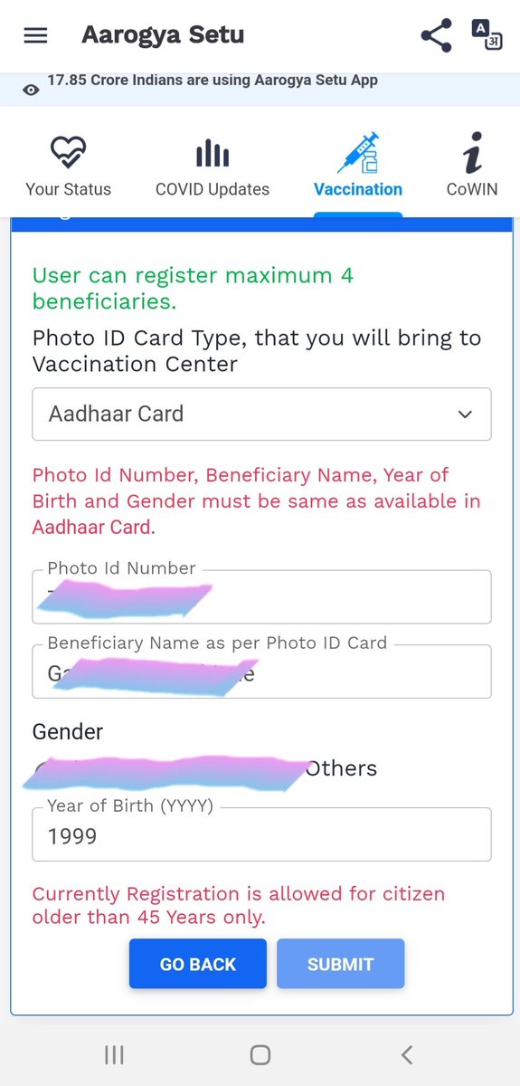 girishchitale's tweet photo. @SetuAarogya #LargestVaccineDrive #COVID19India @PMOIndia @MoHFW_INDIA
Awaiting registration for vaccination 18+ to be open 🙏🏻 https://t.co/H1Y34jYZXb
