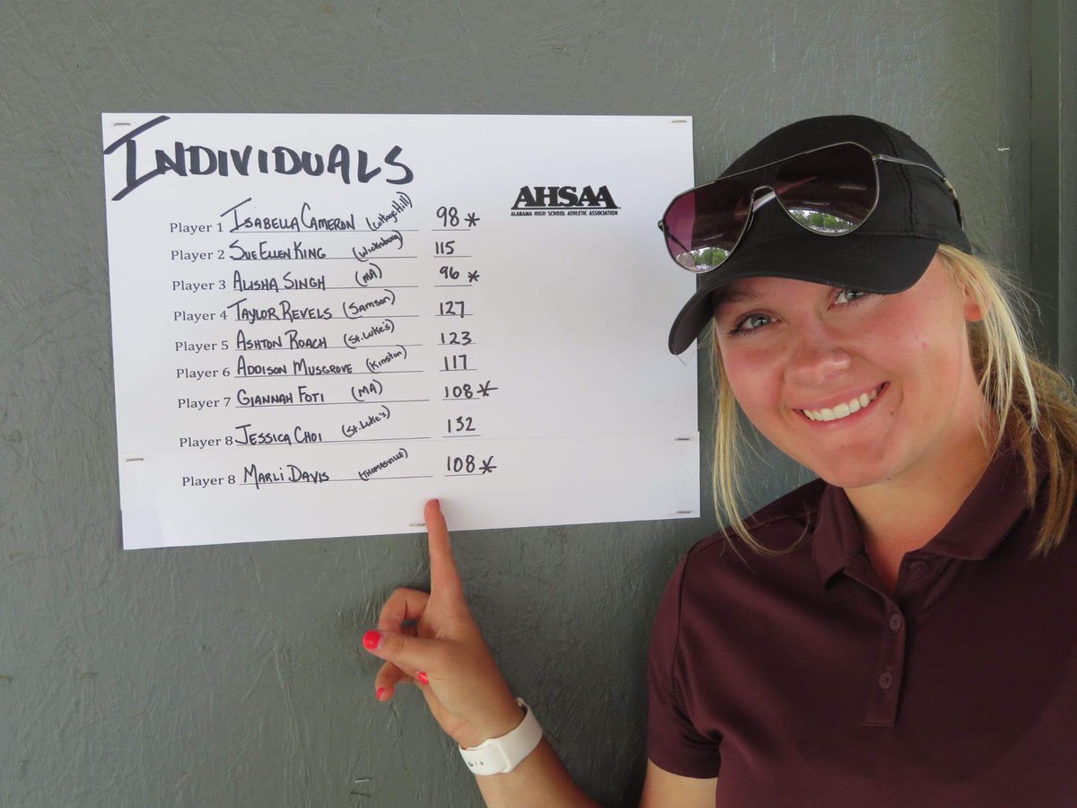 Thomasville’s Marli Davis advances to the Sub-State Golf Tournament today!  She is the first female golfer in school history to achieve this honor!  Super proud of this Tiger!  GO TIGERS!!!