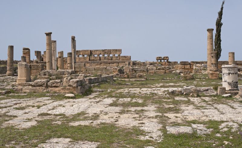 Libyanhistory's tweet photo. Inscription honoring the goddess Libya in the Agora (central public space) at the ancient city of Cyrene https://t.co/M3Aq6NfudC