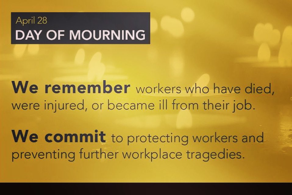 HseElements's tweet image. April 28th -National Day of Mourning - Stop, pause, take a moment to honour and remember and commit to trying to do better at all levels 🖤 #dayofmourning #weremember #nationaldayofmourning #committosafety