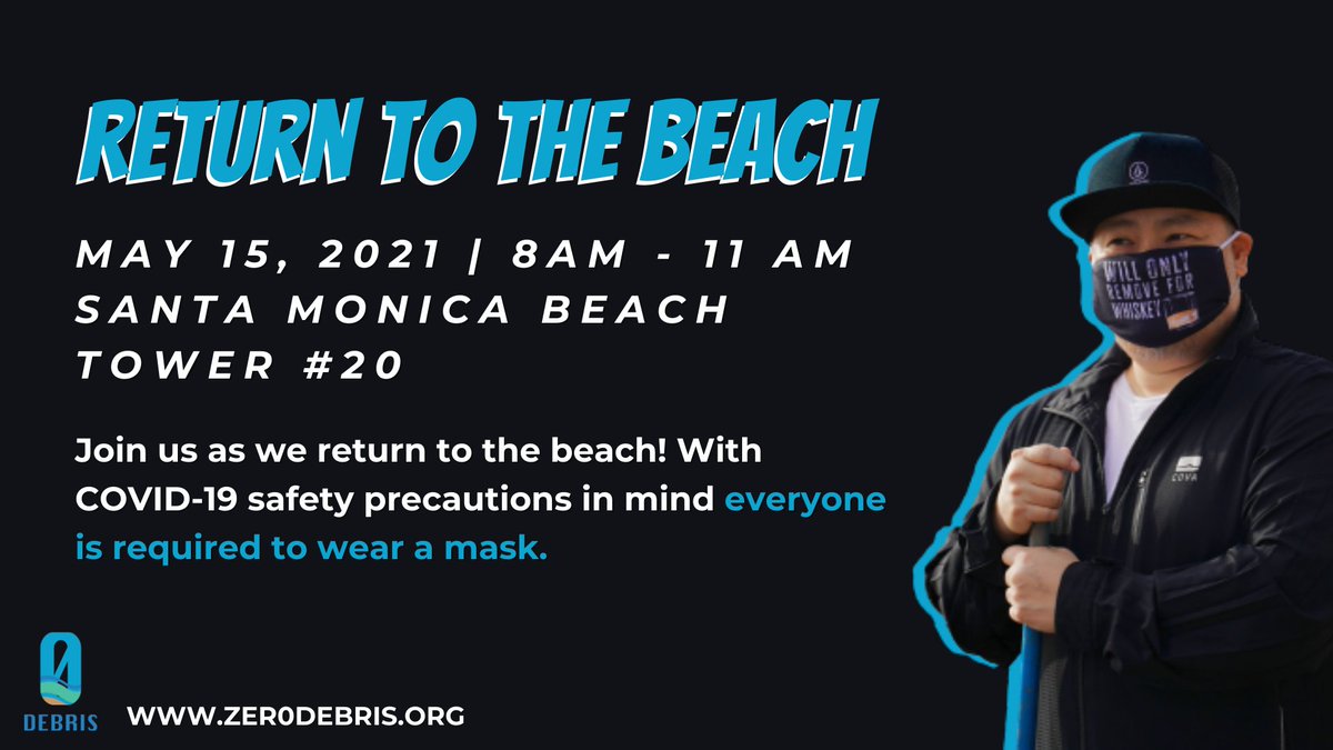 We are excited to announce that we will be returning to beach on May 15, 2021 from 8AM - 11AM. Join us in helping keep Mother Earth clean. 

#0Debris #Environment #BeachCleanup