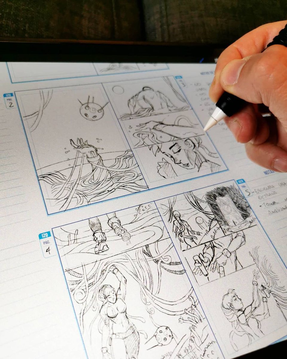 ArtyStack's tweet image. Impressive work in progress by @diegofriasdelv with ready-to-use storyboards. Included in our Comic Book Templates. ✍🏼 
🔥
#comicartist #procreate #artystack 
Available at: bit.ly/ArStk-CBT-Proc…