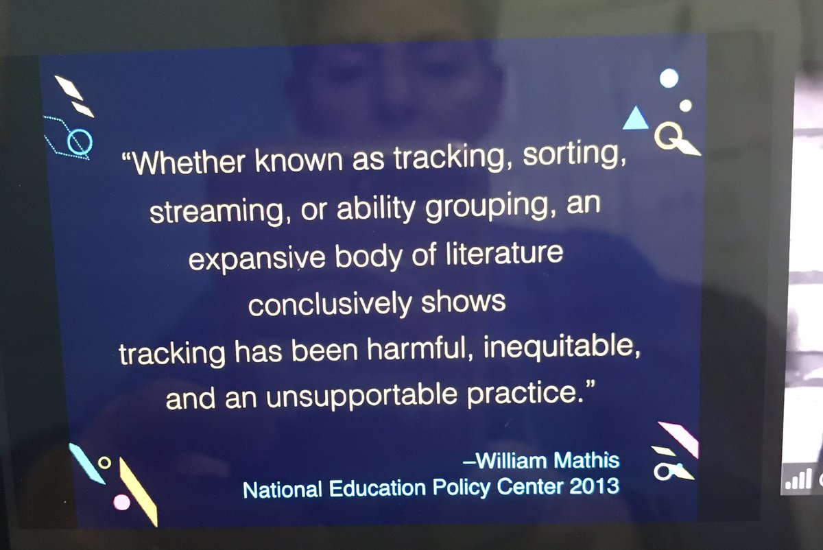 The idea of ability grouping and tracking was addressed multiple times throughout <a href="/MathEdLeaders/">NCSM: Leadership in Mathematics Education</a> conference sessions. How can we be an advocate for Ss who are negatively affected by this action? #NSCMBold <a href="/AMSTI4all/">AMSTI</a>