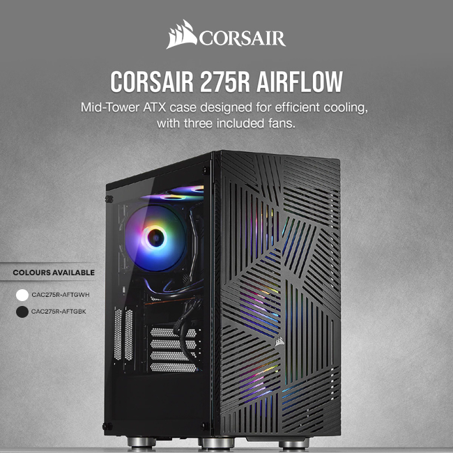 LeaderComputers's tweet photo. Corsair 275R Airflow Mid Tower Case | Modern Design, Maximum Airflow
👍 https://t.co/EXcLtM5uFH
#Gaming #GamingCase #CorsairCase #MidTowerCase #RGBLighting #Airflow #Modern #GamingPC #TemperedGlass #Efficient #Cooling CORSAIR @CORSAIR https://t.co/XHTPvboP2A