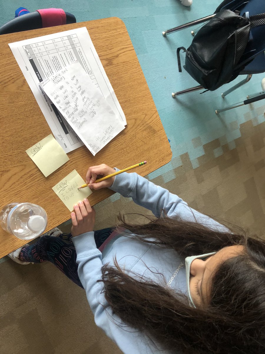 DaysMrs's tweet photo. Kids giving kids feedback on their fairytales! @TCRWP @ci_elem #fisd3 @CoyMillerElem https://t.co/9TImSyP9xs