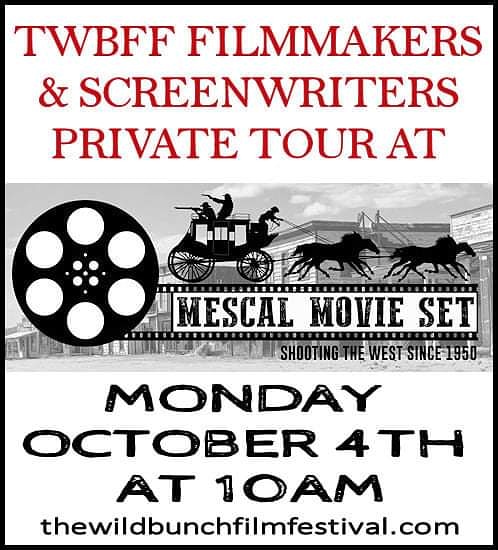 Newest #TWBFF #sponsor is the #MescalMovieSet!! All submitters that attend this year will get a FREE tour at the Movie Set Mon Oct 4th at 10am. More details later! The Reg #SubmissionDeadline is May 19th! #filmfestival #arizona #tucson #phoenix #willcox  filmfreeway.com/TheWildBunchFi…