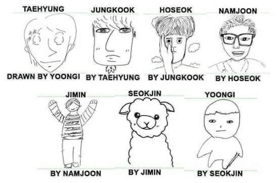 That time when jimin really draw seokjin as an alpaca