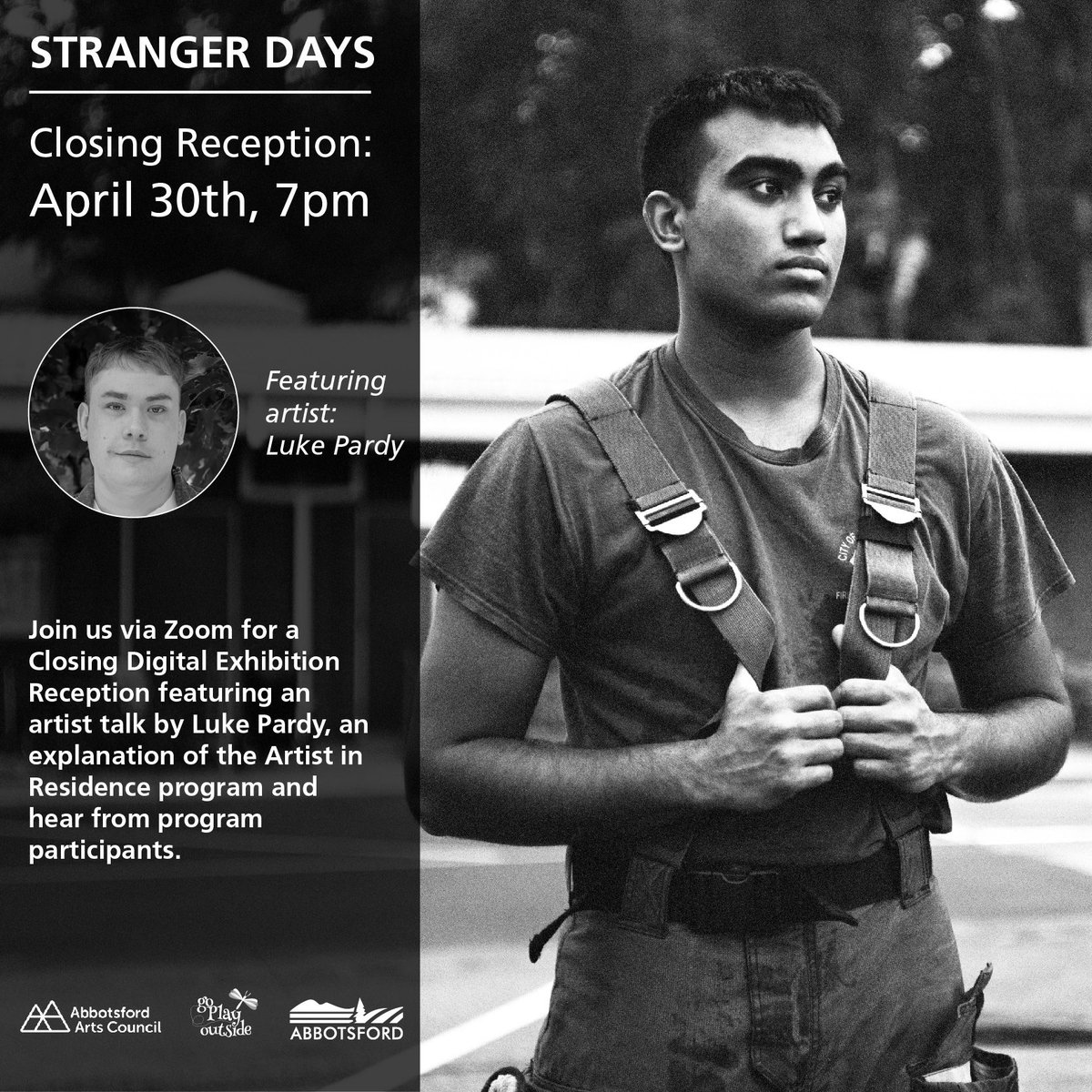 STRANGER DAYS Closing Reception is this Friday night, April 30 at 7pm. Join in for a discussion with Luke Pardy about the exhibition and to learn more about the artist-in-residence program. buff.ly/3mciEnU