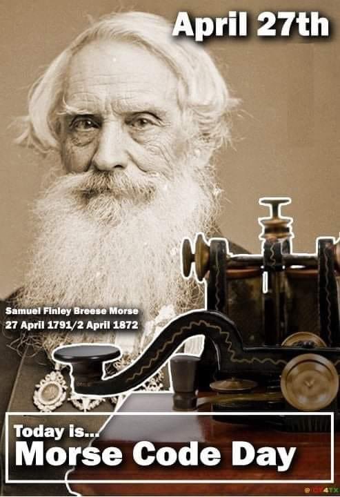 KD2NFC's tweet image. #hamradio #MorseCodeDay #kd2nfc