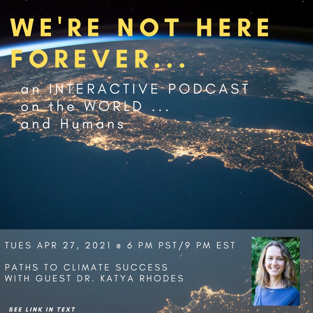 20 minutes until ...: Live Interactive Podcast Apr 27th @ 6 PM PST - "Paths towards climate success " - mailchi.mp/70ed20b0a73f/o…
