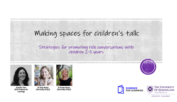E4Ltweets's tweet photo. Did you miss our presentation with @IssrUq yesterday at the @acelaustralia Early Childhood Online Conference? Or perhaps you went along and would like to know more?
You can access our resources on oral language development here: https://t.co/qUyrBOlYsU
#ACELECC #earlychildhood https://t.co/FGB2osZxQQ
