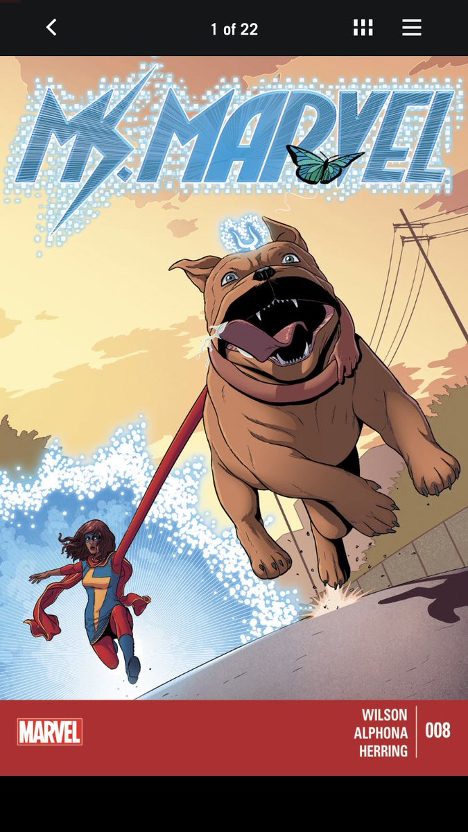 I stopped when I moved since I spoke no English and all the comics were in English. I then saw a comic with a stretchy girl and a big dog and that’s when I fell back in love with comics. Ms. Marvel and Miles taught me English lol