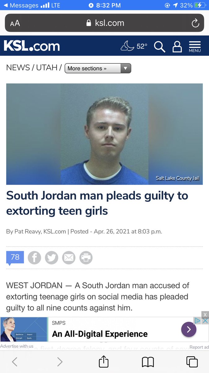 cocofordd's tweet photo. Only 5 YEARS FOR ESCORTING UNDERAGE GIRLS AND THREATENING THEM????? REALLY UTAH?? this is the problem. https://t.co/7CY9ktPz84