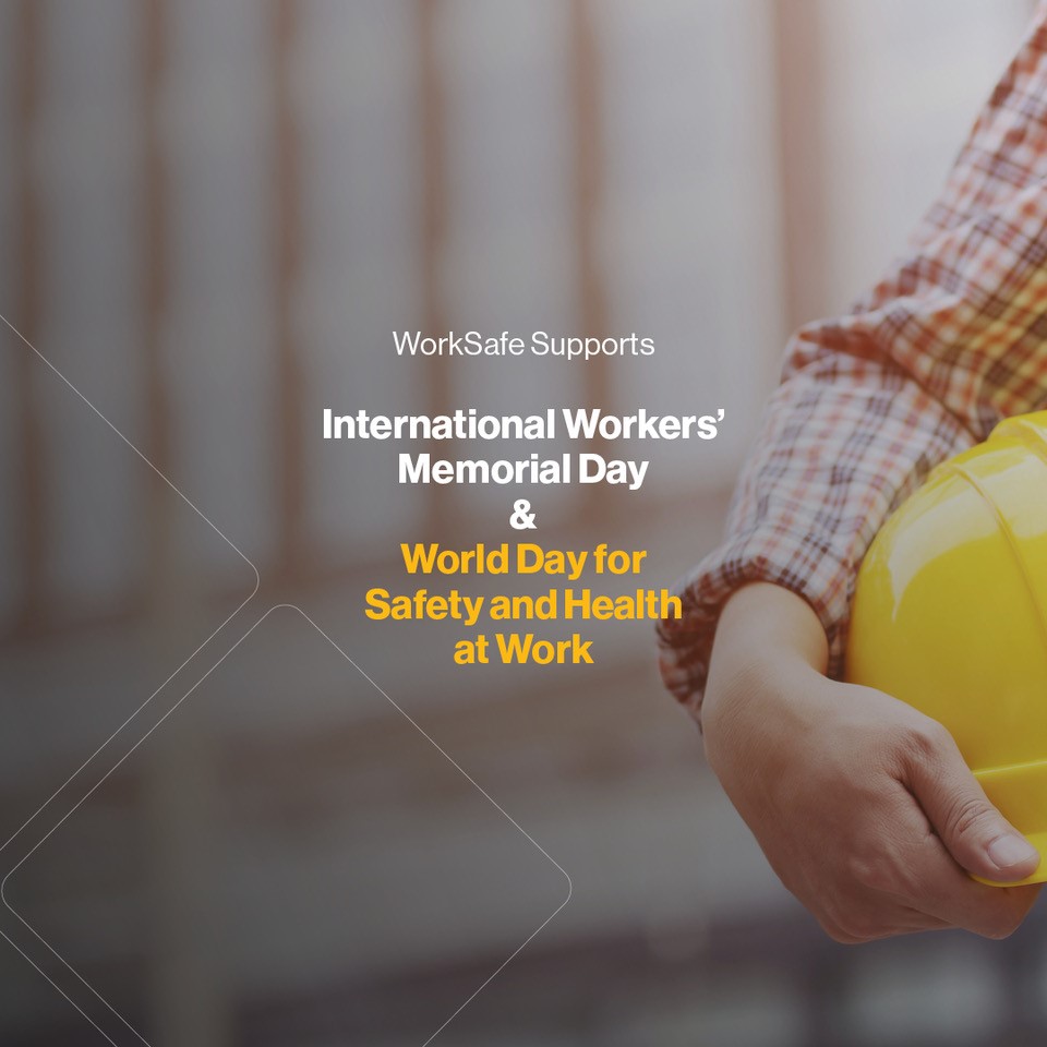 Today is World Day for Safety & Health at Work & International Workers' Memorial Day. A day to reflect on how we can prevent incidents in our workplaces & remember those who have lost their lives from a work-related injury or illness.

#WorldWHSday2021 #IWMD2021 #SafeDay2021