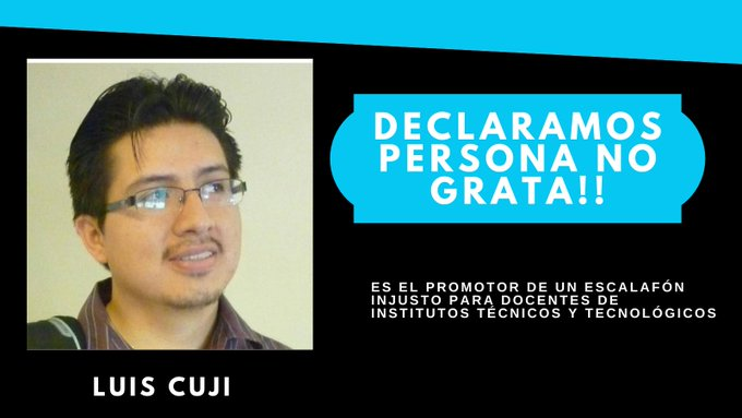 FLuische's tweet photo. Necesitamos tener los mismos derechos que los otros docentes de otros niveles de enseñanza superior lo tienen. #SalariosDignosInstitutosPúblicos
#EscalafonInstitutosPublicos
#TablaSalarialInstitutosPublicos 
@LassoGuillermo
@a_alejandro 
@ces_ec 
@EduSuperiorEc 
@AndersonBoscan https://t.co/BNASYwuthA