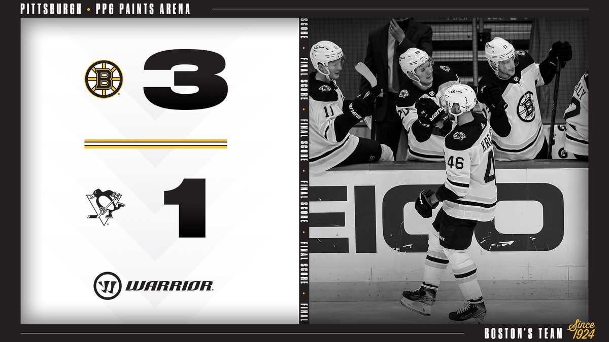 NHLBruins's tweet image. #NHLBRUINS WIN!!! 🙌

Goals for Krech, @Bmarch63, and @hallsy09!